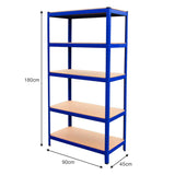 Prateleira de metal azul T-Rax 90cm x 45cm x 180cm