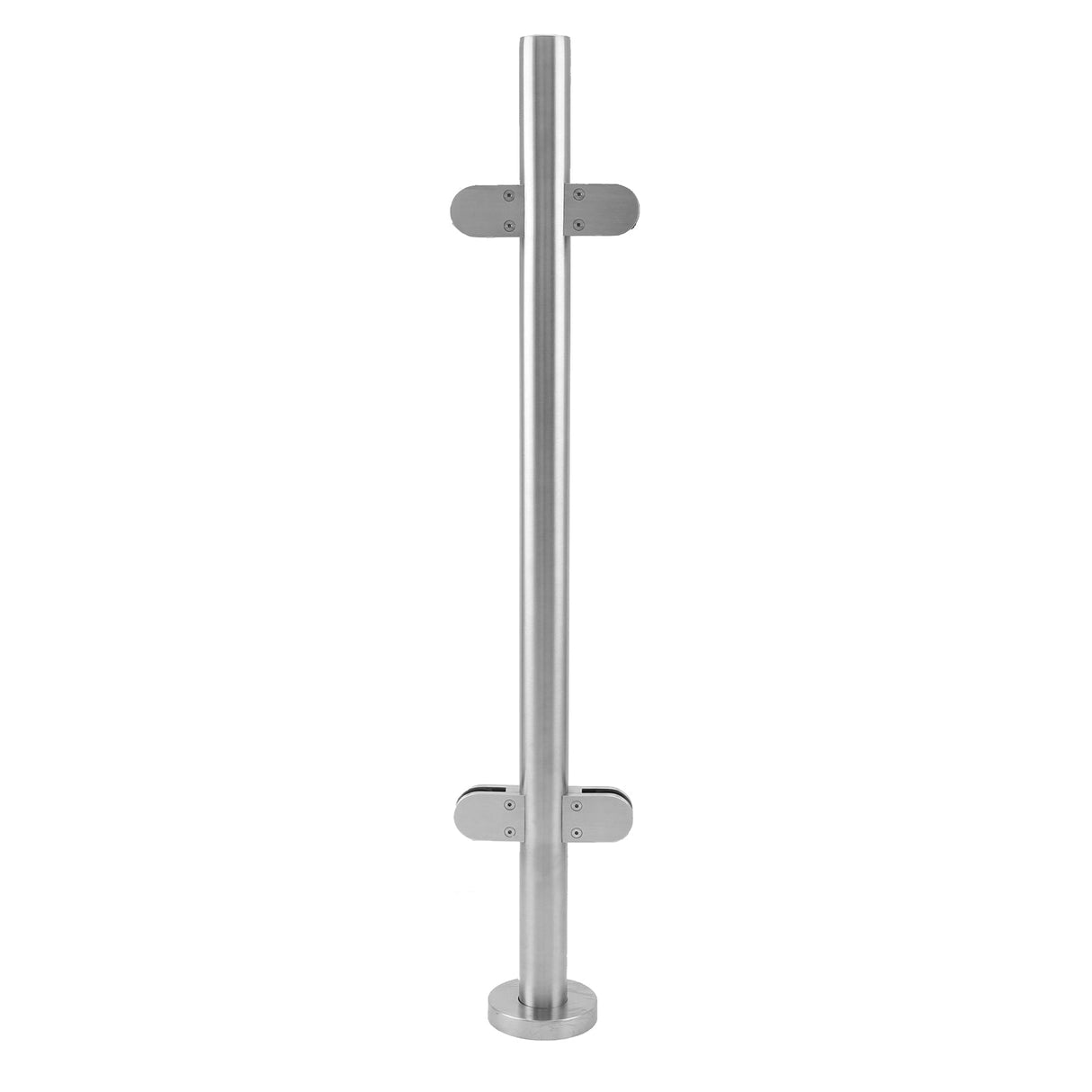 Poste Central de Balaustrada com Altura de 110cm em Aço Inox