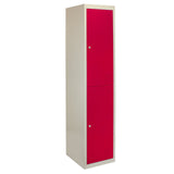 3 Armá rios para Montar com 2 Portas de Aço Vermelho 45cm x 114cm x 180cm