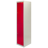 3 Armá rios para Montar com 2 Portas de Aço Vermelho 45cm x 114cm x 180cm