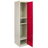 3 Armá rios para Montar com 2 Portas de Aço Vermelho 45cm x 114cm x 180cm