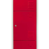 Armá rio com 4 Portas em Aço Vermelho para Escolas, Giná sios e Vestiá rios