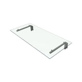 Cobertura e suportes de vidro, 120 cm de largura, 80 cm de profundidade