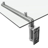 Cobertura e suportes de vidro, 120 cm de largura, 80 cm de profundidade