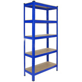 2 x prateleiras de metal azul T-RAX 75cm x 150cm x 30cm