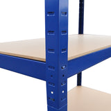 2 x prateleiras de metal azul T-RAX 75cm x 150cm x 30cm