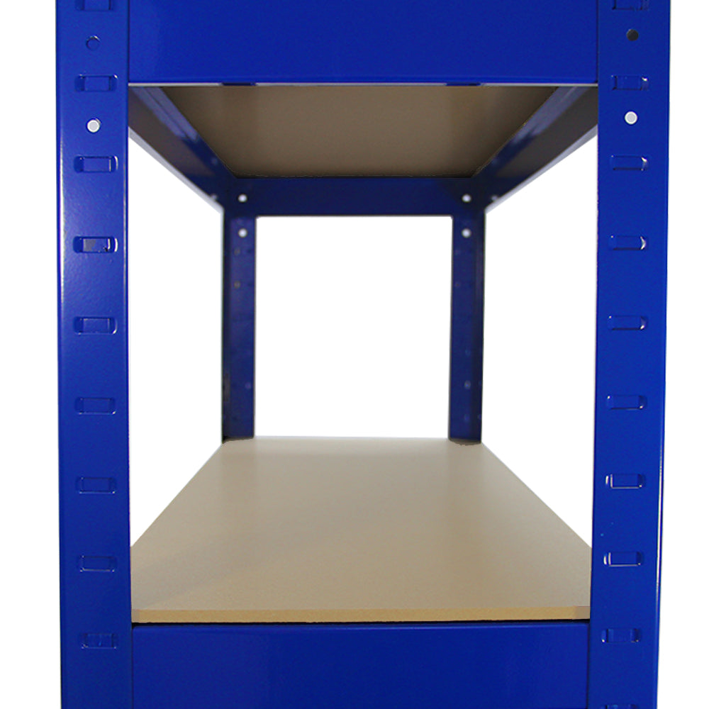 2 x prateleiras de metal azul T-RAX 75cm x 150cm x 30cm