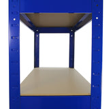 2 x prateleiras de metal azul T-RAX 75cm x 150cm x 30cm