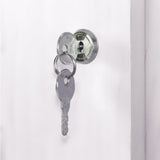 Expositor comercial K1200 em MDF branco com fechadura e prateleira de vidro