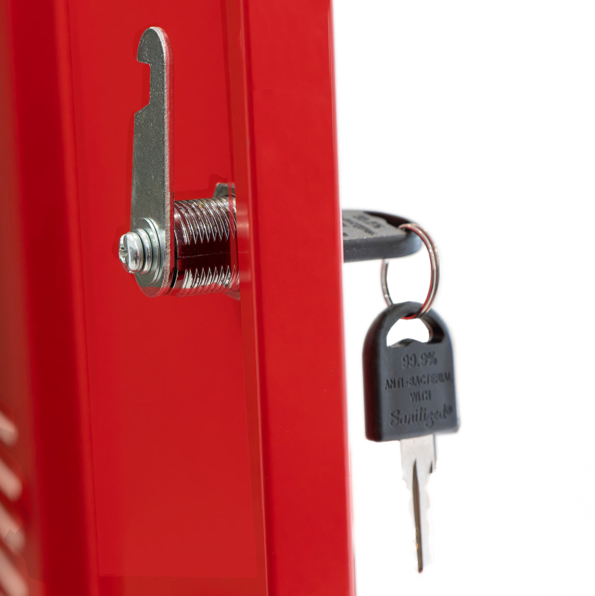 3 x Armários de Armazenamento de Metal - Quatro Portas, Vermelho