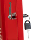 3 x Armários de Armazenamento de Metal - Quatro Portas, Vermelho