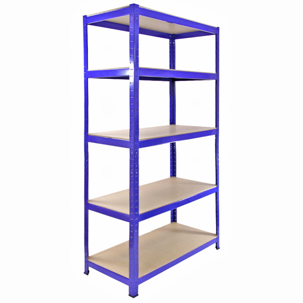 4 x Estanterias T-Rax 90 cm, Conectores de Baía & Martelo - Azul