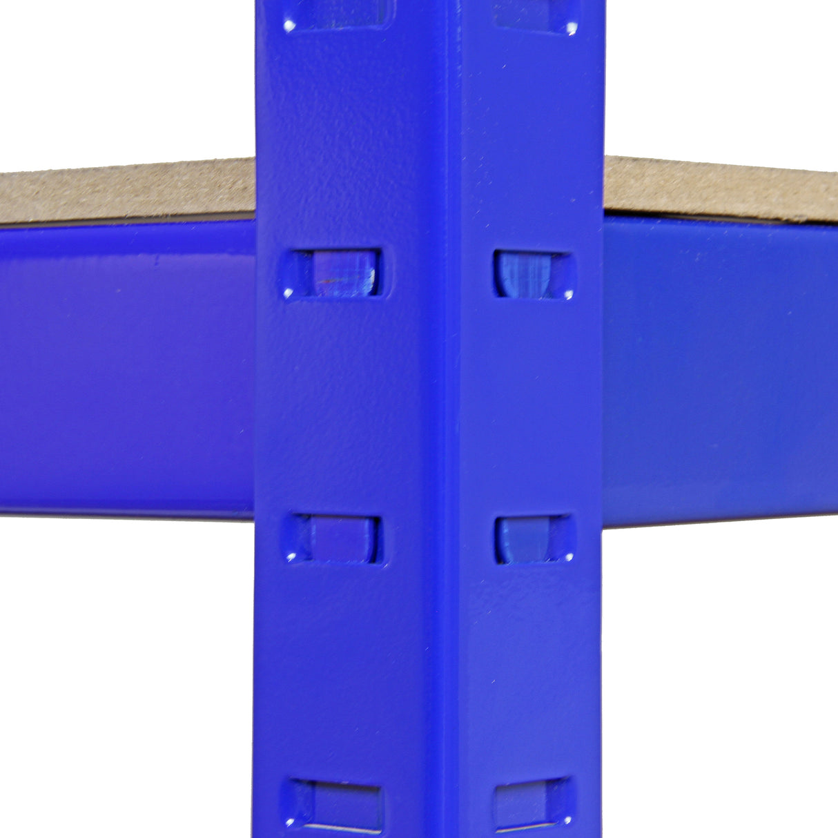 4 x Estanterias T-Rax 90 cm, Conectores de Baía & Martelo - Azul