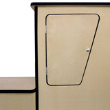 Revestimento e cola para van cinza prateado de 11 m² com cozinha para camper.