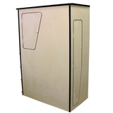 Revestimento cinza fumê para van, com textura suave, ideal para cozinhas de camper, cobrindo 11 m² com design funcional e moderno
