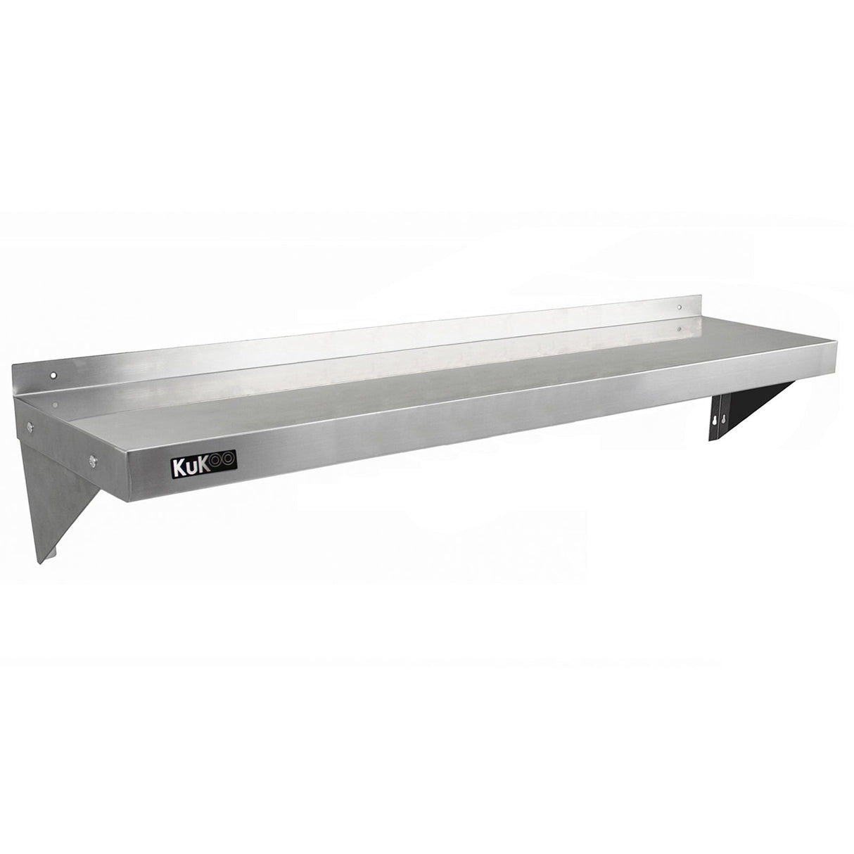 2 prateleiras de parede KuKoo 140cm x 30cm em aço inoxidá vel para cozinha
