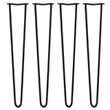 4 Pernas de Garfo Pernas de SkiSki 71cm Aço Preto 2 Dentes 12mm