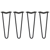 4 Pernas SkiSki Pernas Garfo 35,5cm Aço Preto 2 Dentes 10mm