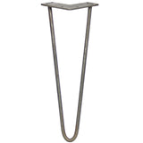 4 Pernas de Forquilha Pernas de SkiSki 35,5cm Aço Natural 2 Dentes 10mm