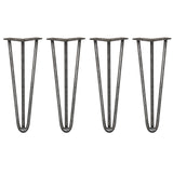 4 Pernas de Forquilha Pernas de SkiSki 35,5cm Aço Natural 3 Dentes 12mm