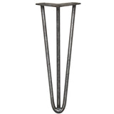 4 Pernas de Forquilha Pernas de SkiSki 35,5cm Aço Natural 3 Dentes 12mm