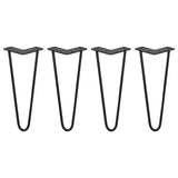 4 Pernas SkiSki Pernas Garfo 30,5cm Aço Preto 2 Dentes 10mm