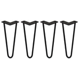 4 Pernas SkiSki Pernas Garfo 30,5cm Aço Preto 2 Dentes 12mm