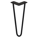 4 Pernas SkiSki Pernas Garfo 30,5cm Aço Preto 2 Dentes 12mm