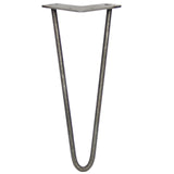 4 Pernas de Forquilha Pernas de SkiSki 30,5cm Aço Natural 2 Dentes 10mm
