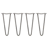 4 Pernas de Forquilha Pernas de SkiSki 30,5cm Aço Natural 2 Dentes 10mm