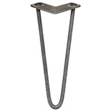 4 Pernas de Forquilha Pernas de SkiSki 30,5cm Aço Natural 2 Dentes 12mm