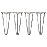 4 Pernas de SkiSki Pernas de Garfo 30,5cm Aço Natural 3 Dentes 12mm