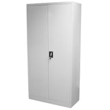 Cómoda de escritório metá lica de 180 cm com 2 portas e 4 prateleiras