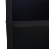 Balcão de loja A1200 em preto, com acabamento liso e moderno, ideal para exibição de produtos em ambientes comerciais