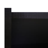 Balcão de loja A1200 em preto, com acabamento liso e moderno, ideal para exibição de produtos em ambientes comerciais