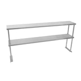 Prateleira de bancada de camada dupla KuKoo para cozinha comercial de aço inoxidá vel resistente 150 cm