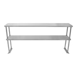 Kit de mesa de trabalho gastronómica KuKoo e prateleira dupla de aço inoxidá vel 150cm