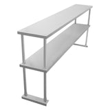 Kit de mesa de trabalho gastronómica KuKoo e prateleira dupla de aço inoxidá vel 150cm