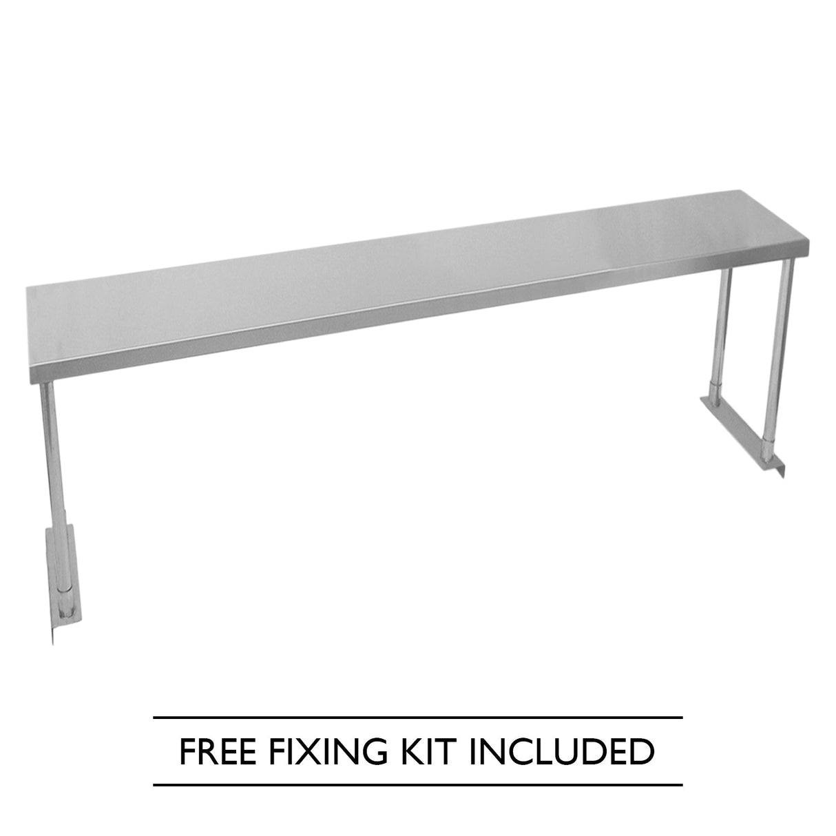 Prateleira de bancada KuKoo de 1 camada para cozinha comercial de aço inoxidá vel resistente 180 cm