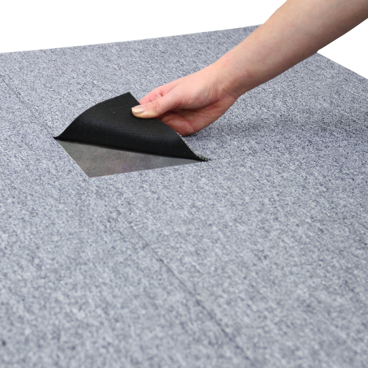 40 x Carpetes Modulares 10m2 / Cinza Platina