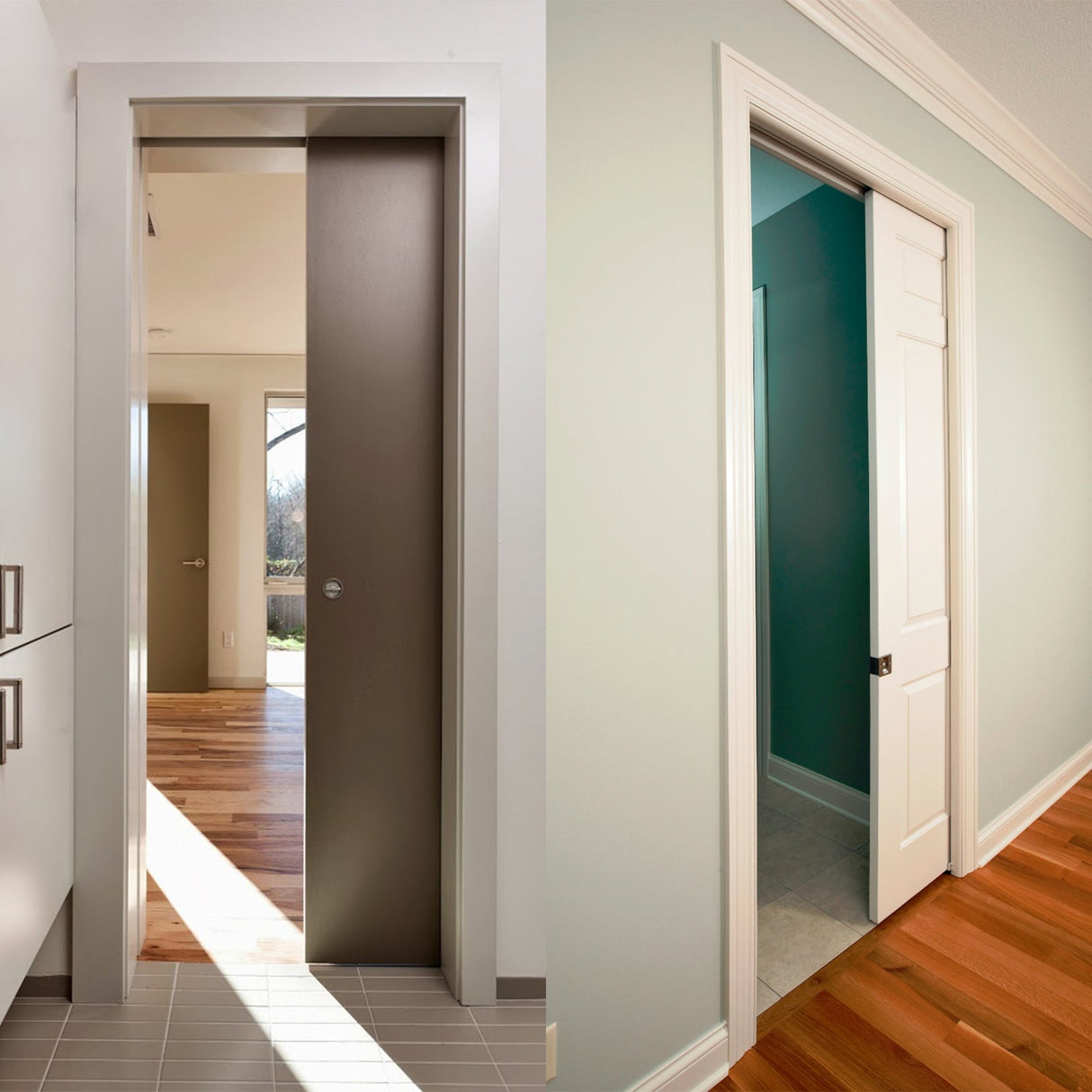 Kit para decoração de interiores de portas de correr ocultas