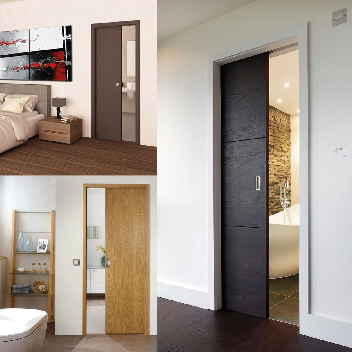 Kit para decoração de interiores de portas de correr ocultas