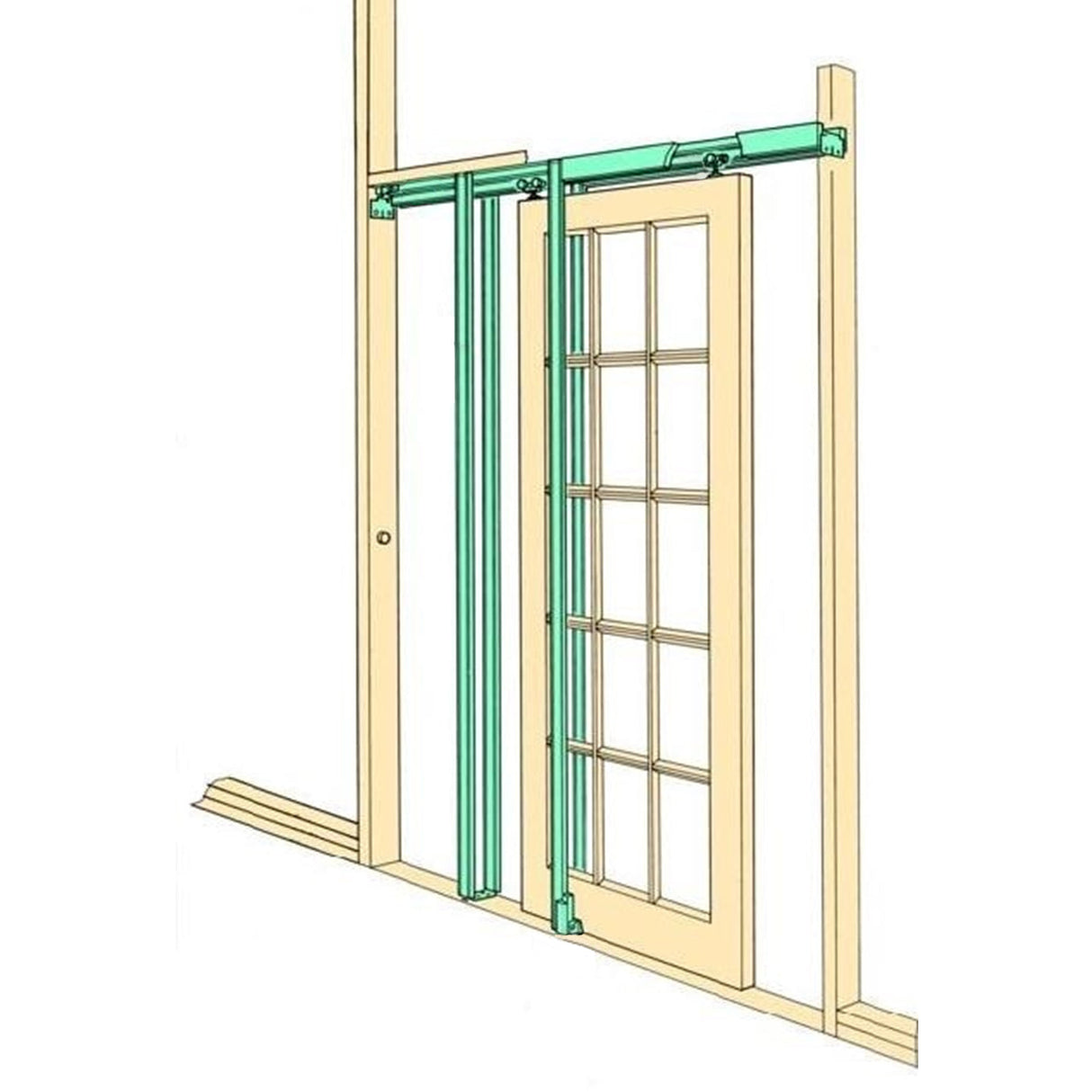 Kit para decoração de interiores de portas de correr ocultas