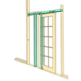 Kit para decoração de interiores de portas de correr ocultas