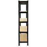 5 x prateleiras de metal preto T-Rax sem parafusos 75cm x 150cm x 30cm