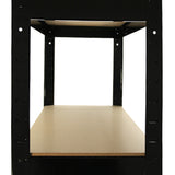 5 x prateleiras de metal preto T-Rax sem parafusos 75cm x 150cm x 30cm