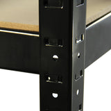 5 x prateleiras de metal preto T-Rax sem parafusos 75cm x 150cm x 30cm