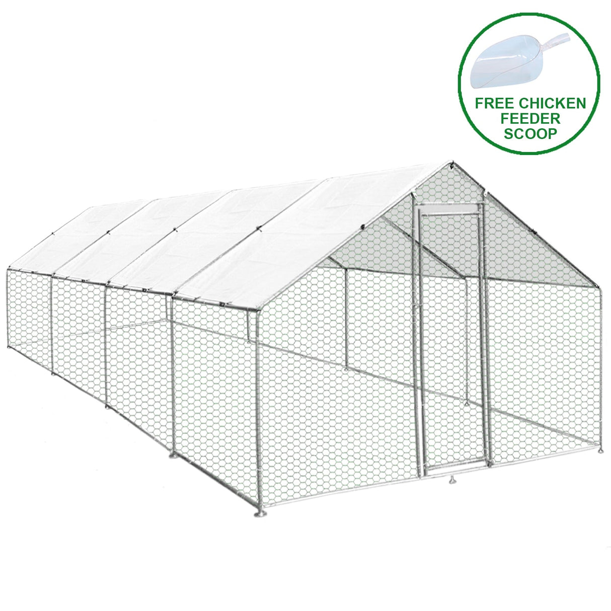 Cerca da gaiola das aves domésticas que cerca galinhas de aço da caixa de galinha 3m x 8m x 2m