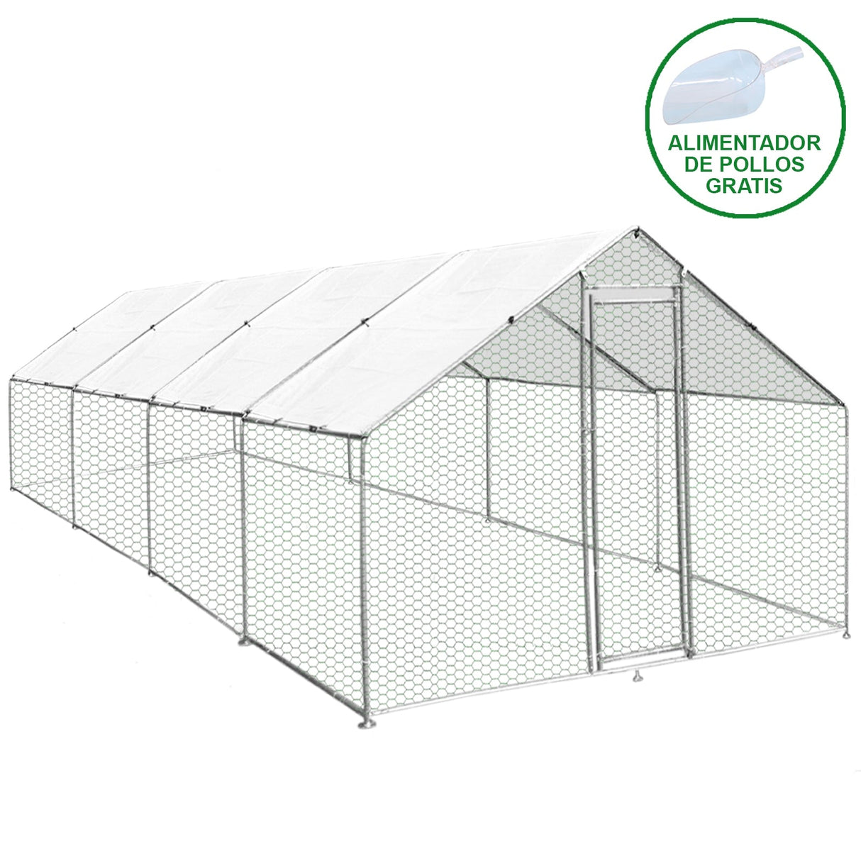 Cerca da gaiola das aves domésticas que cerca galinhas de aço da caixa de galinha 3m x 8m x 2m