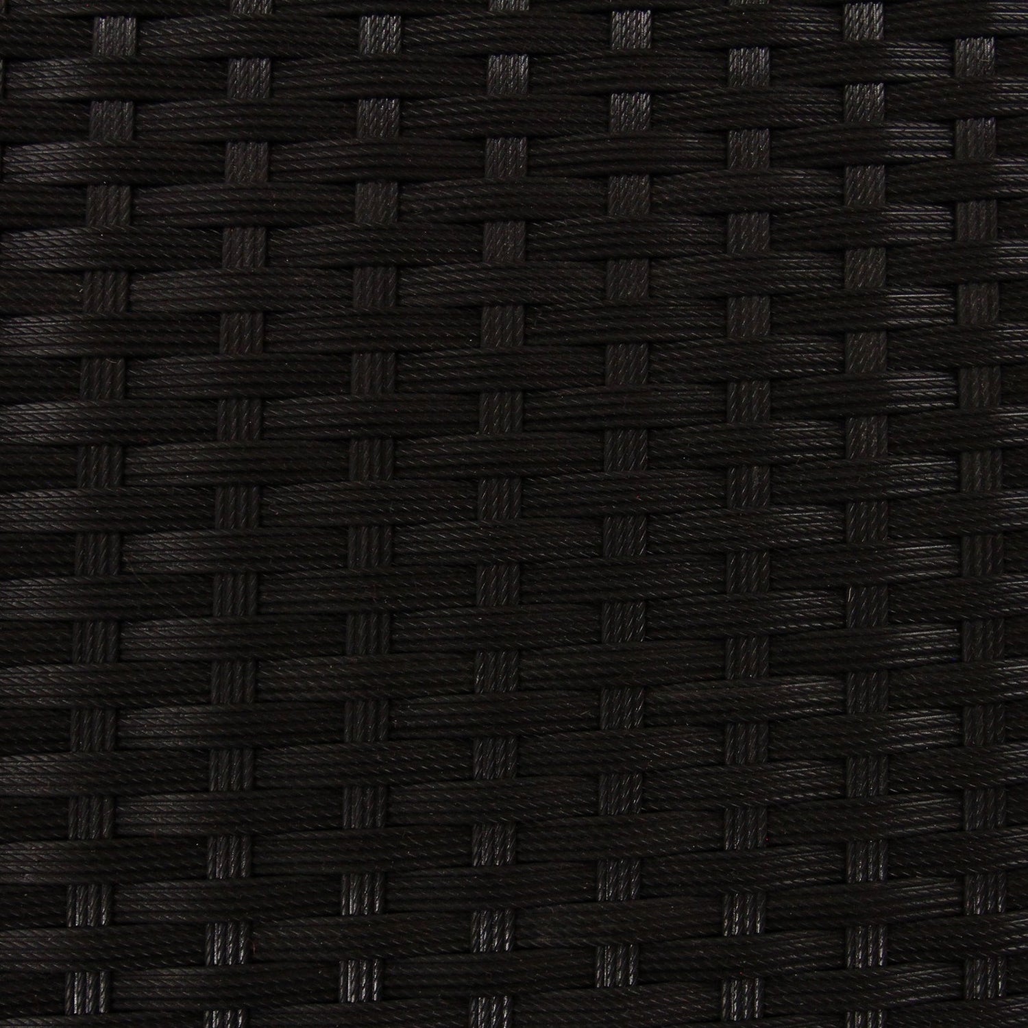 Conjunto bistró de rattan, 3 peças, cadeira de jardim ao ar livre, mesa, pá tio, sala de jantar, varanda, preto